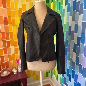 Anthropologie Black Leather Jacket